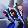 Kids' Transformable Light-Up Roller Skates: Eight-Wheel Walking Shoes, Four-Wheel Skates for Boys and Girls