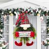 Christmas Wall Hanging Home Decoration Wreath Christmas Ornaments Santa Claus Theme Exquisite Christmas Decoration Gift 50x30x3cm