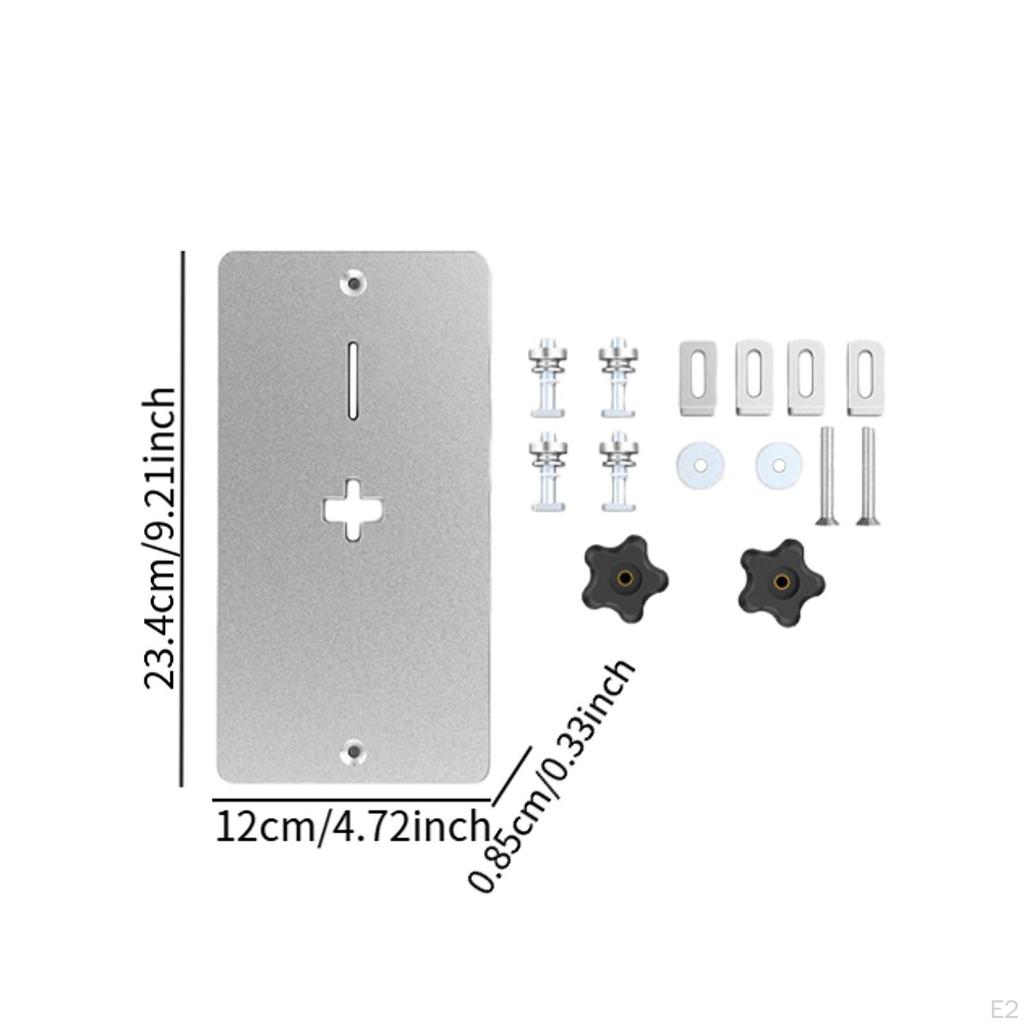 Electric Jig Saw Flip Board Aluminum Alloy Premium Performance Insert Plate for Woodworking