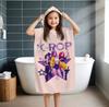 1 Stück K-POP Gruppe Kinder Kapuzen-Strandtuch Cartoon Sternen-Print Schnelltrocknendes Mikrofaser-Badetuch für Schwimmbad Bad