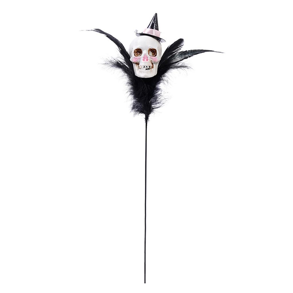 Halloween Decoration Creative Fashion Feather Pumpkin Skulsl Floral Bouquet Home Party Flower Branch