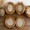 Tiny Photo Frame 4 Pieces Vintage Irregular Photo Decoration Resin Small Picture Frames for Table Home Workplace Museum Gallery