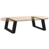 Vidaxl Coffee Table Legs, 2 Pcs, Black, 70X(30-31) Cm, Steel