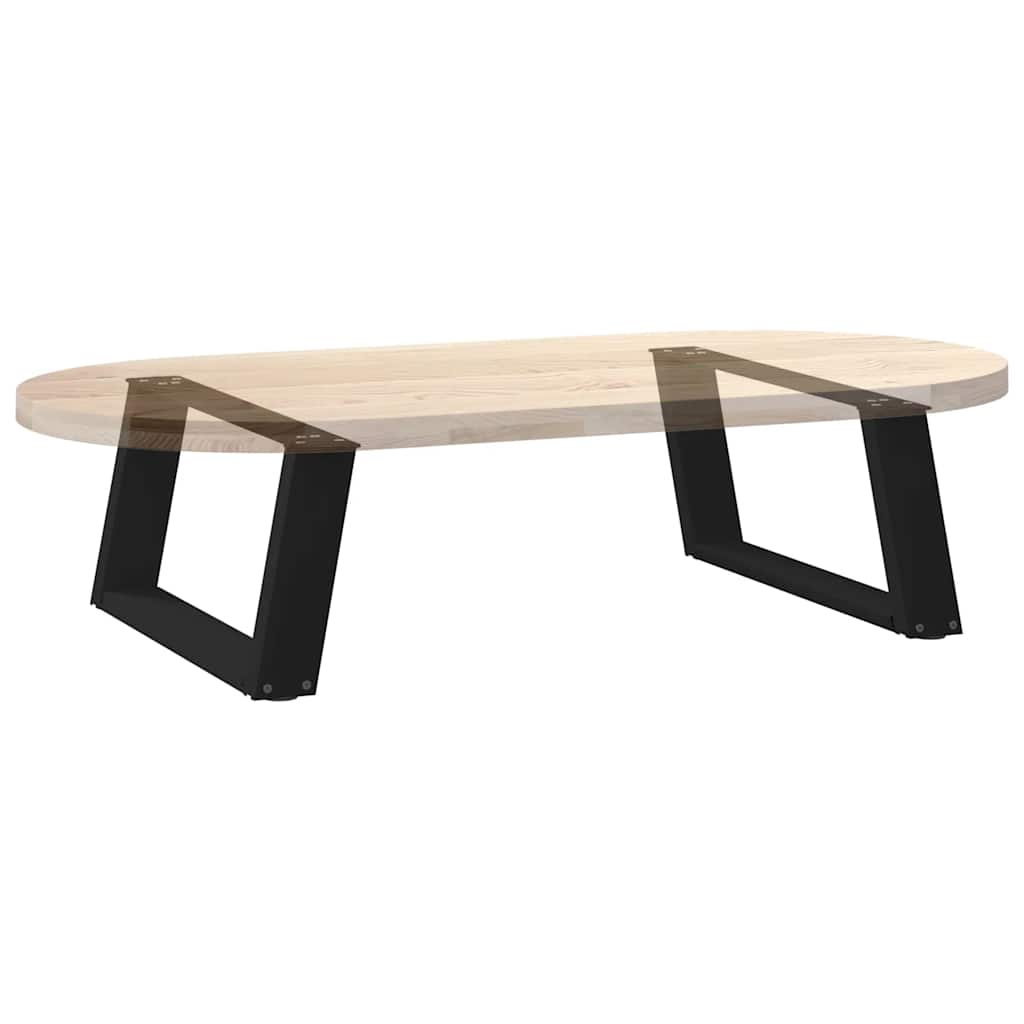 Vidaxl Coffee Table Legs, 2 Pcs, Black, 70X(30-31) Cm, Steel