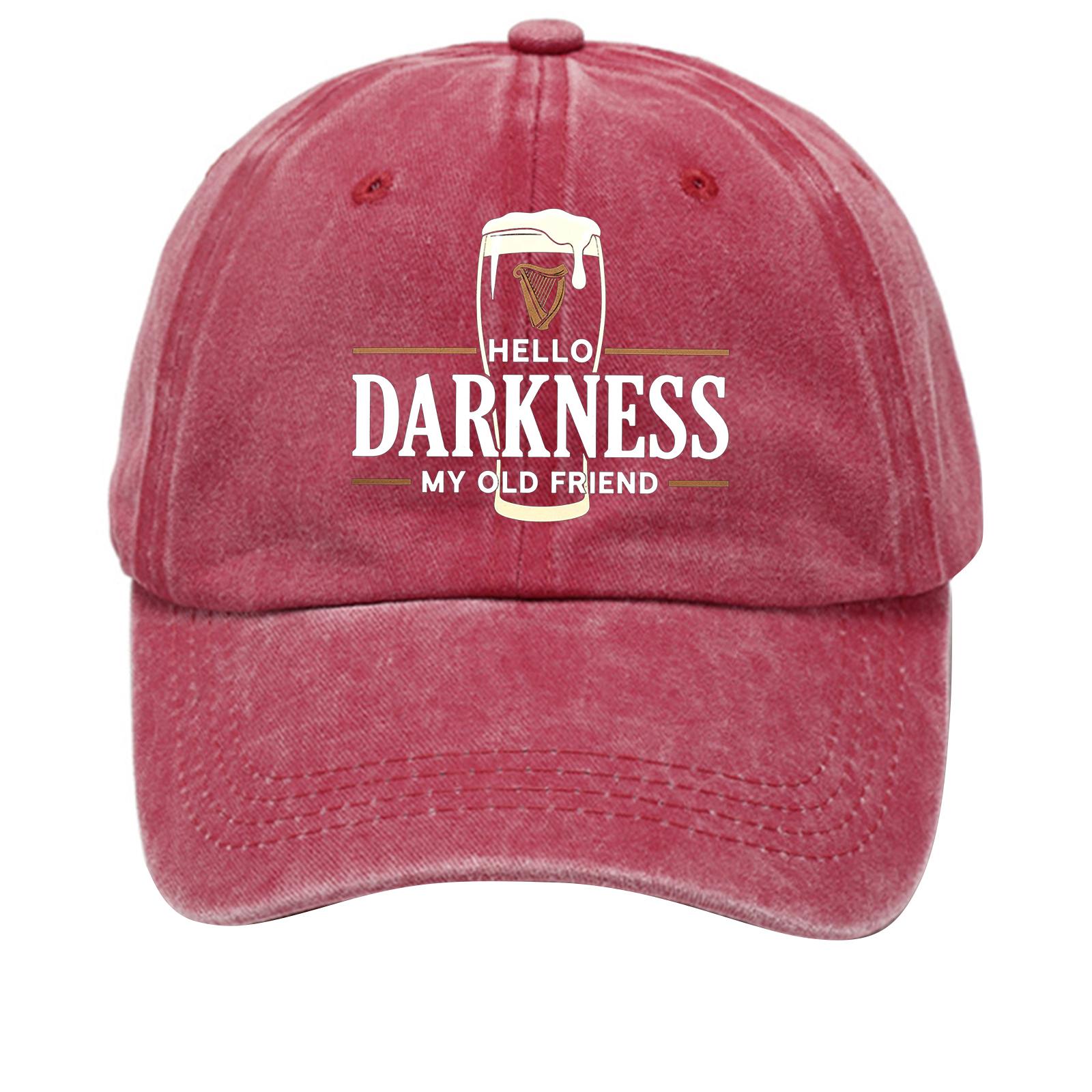 

Washed Cotton Baseball Cap Vintage Soft Top Denim Hat Distressed Casual Adjustable Strap Back One Size красный