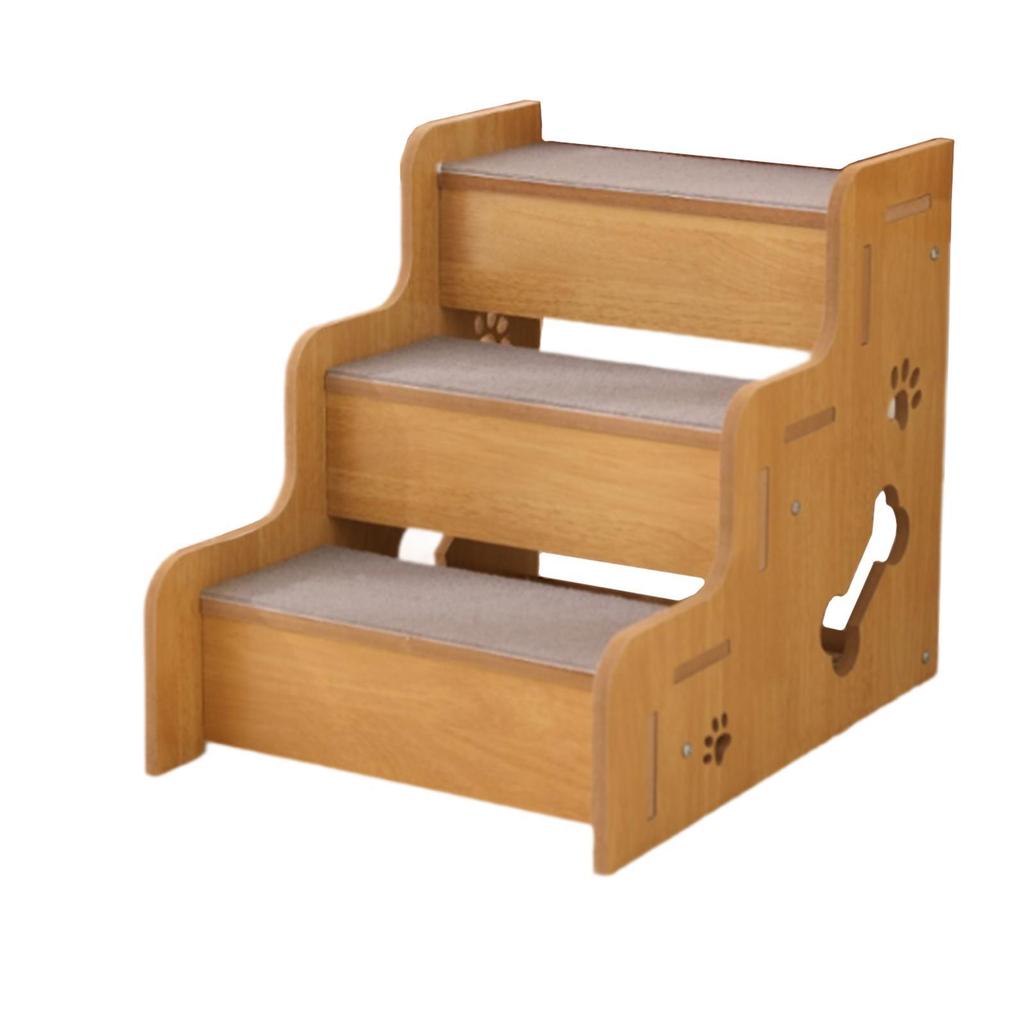 Dogs Ladder Puppy Stair Wooden Pets Puppy Essentials Dogs Accessories for Small Medium Older Cats High Bed Sofa Indoor Car