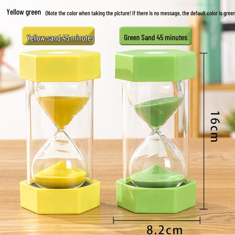 45-Minute Drop-Proof Hourglass Timer for Kids - Toothbrushing and Time Management Tool