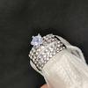1pc Fashion Sparkling Faux Zirconia Ring for Women, Elegant Daily Wear Jewelry, Ideal Gift for Family and Friends, Boyfriend/Girlfriend on Birthday or