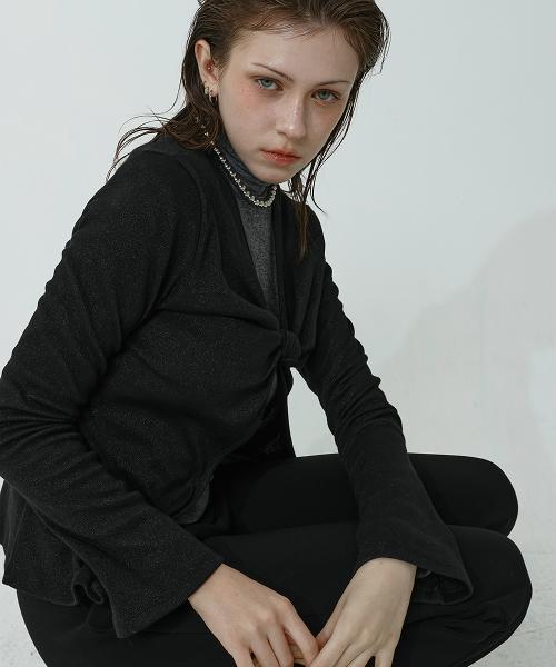 LOVENTINA Twist Pearl Knit_Black