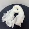 White Cotton Scarf Multi-Specification Plant Dyeing Embryo Cloth Square Scarf Triangle Scarf Lace Shawl Teaching
