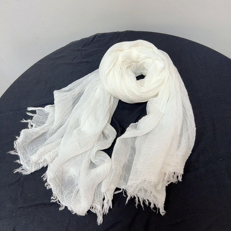 White Cotton Scarf Multi-Specification Plant Dyeing Embryo Cloth Square Scarf Triangle Scarf Lace Shawl Teaching