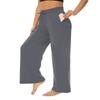 Women's Fashion Casual Plus Size Relaxed Fit Drawstring Wide Leg Straight Leg Pants