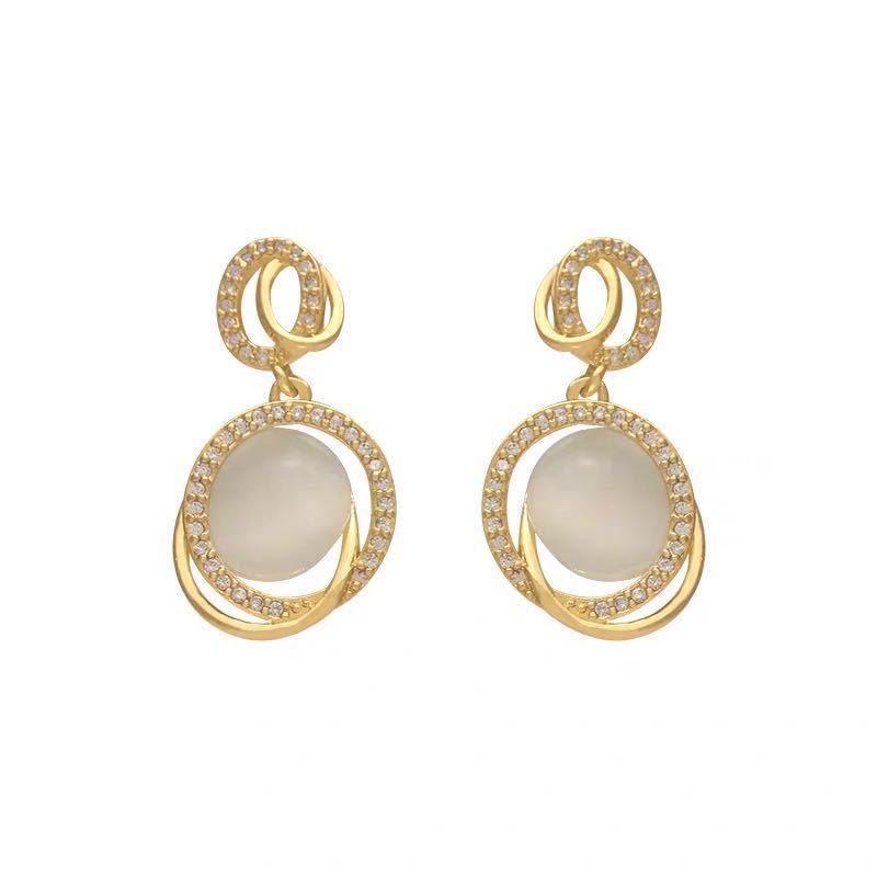 Elegante Süßwasserperlen-Ohrstecker für Damen - Trendig, Schlicht, Feenhafter Stil