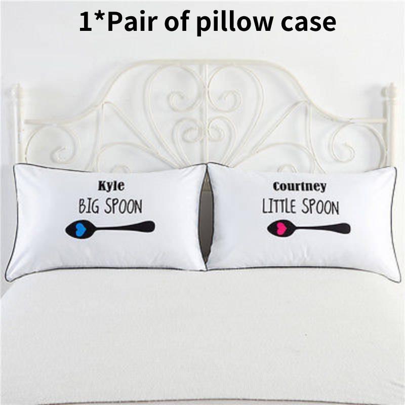 Couple 1 Pair Lovers Home Decor Pillow Case Sofa Waist Throw Cushion Cover