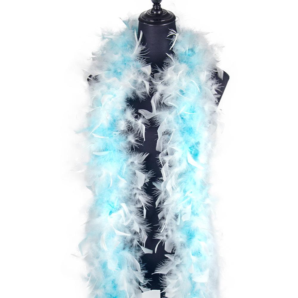 DIY 2m Puffy Turkey Feathers Boa Women's Carnival Neck Costume Accessory Professional Stage Performance Craft Ladies Fluffy Prop