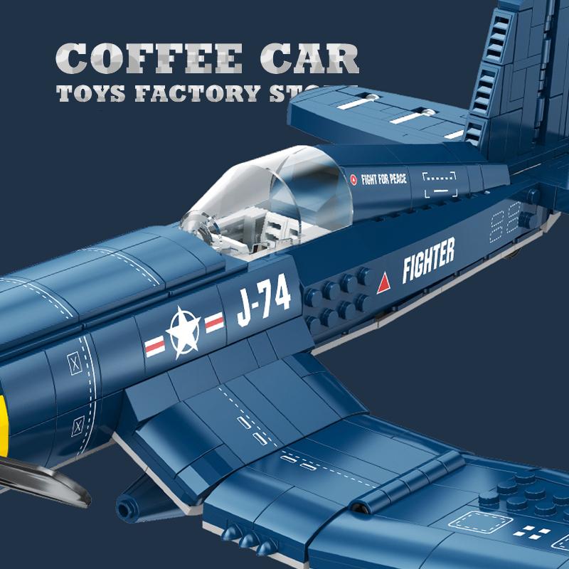 Non-Toxic Military Fighter Jets Moc Bricks 3D Model Creative Arms Warplane Building Blocks Plane Children Toys Kids Children Birthday Gift Diy