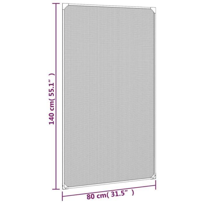 VidaXL Moustiquaire magnétique pour fenêtres blanc 80x140 cm 153847