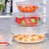 Lot de 6 Couvercles Extensibles en Silicone, ( passe au micro-ondes, réutilisable) ,transparent