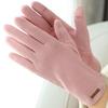Women Warm Fingerless Flip Mittens Autumn and Winter Touch Screen Driving Gloves