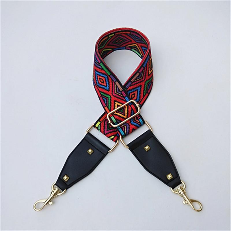 Ribbon Replaceable Adjustable Strap One Shoulder Oblique Cross Ethnic Style Long Shoulder Strap Women's Bag Strap Accessories