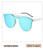 Korean Retro Half-Frame Round Sunglasses for Men & Women