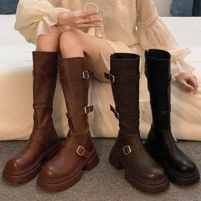 Maillard Boots Women'S Autumn And Winter Small Thick-Soled Boots But Knee-High Knight Boots