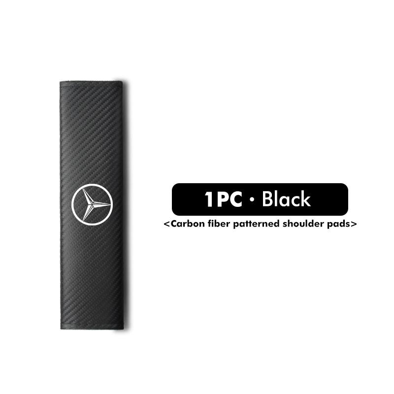 Car Carbon Fiber Seat Belt Shoulder Cover Padding Seatbelt ProtectionAccessories For Benz CITAN VITO SPRINTER CLS SLK Sport ML PN7