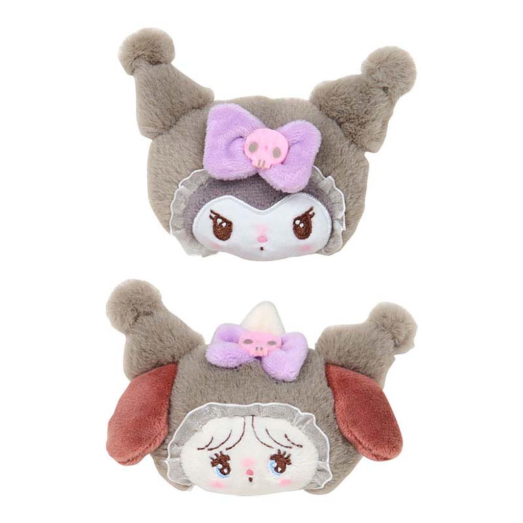 Sanrio Mikko Illustrations Hair Clip and Ages 3 and 220051 Set, Kuromi, Right-Facing Left-Facing, Up,