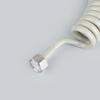 304 Stainless Steel Shower Head with Retractable Soft Hose and Gray Telephone-Style Elastic Tube