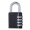 4 Digit Zinc Alloy Combination Lock Padlock Luggage Anti-theft Weatherproof Security Outdoor Gym Safely Code Door Lock Black
