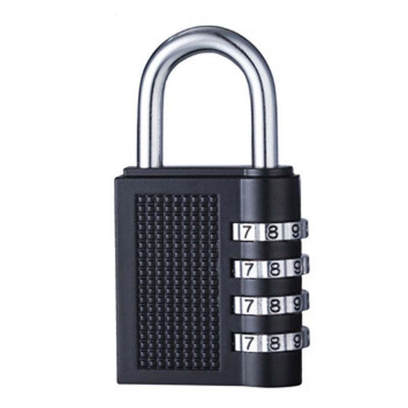4 Digit Zinc Alloy Combination Lock Padlock Luggage Anti-theft Weatherproof Security Outdoor Gym Safely Code Door Lock Black