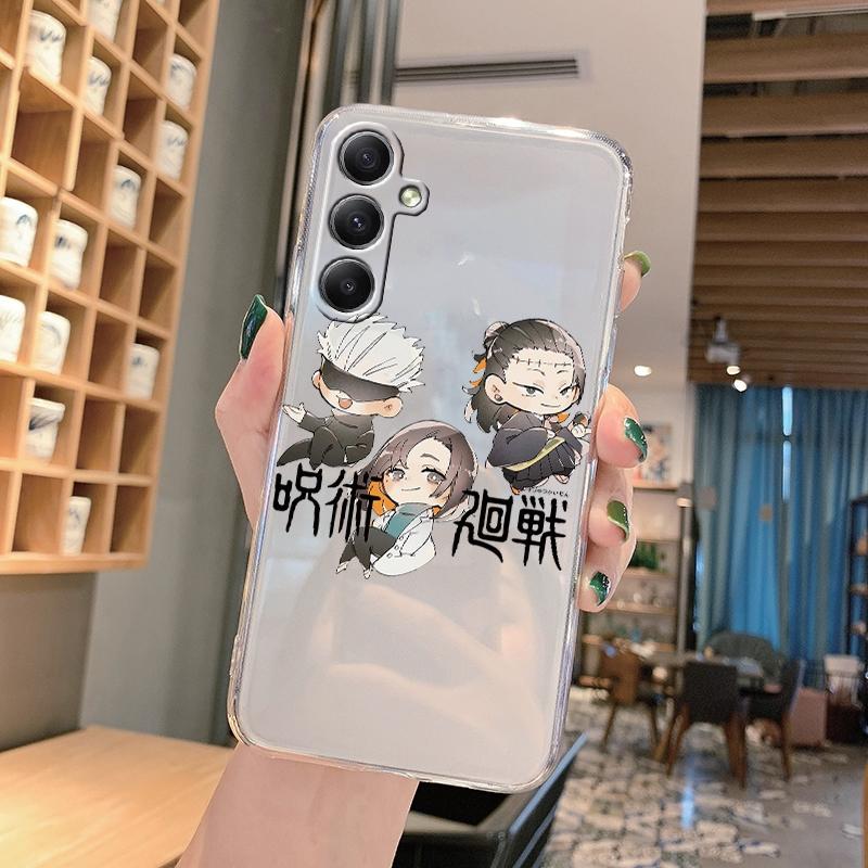 Anime Cartoon Wzór Miękki Przezroczysty Silikonowy Etui Do Samsung A55 M35 S24 Xiaomi Redmi Note 13 Poco C65 iPhone Aparat Wstrząsoodporny Ochronny Pokrowiec