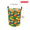 Collapsible Laundry Basket Large Round Waterproof Fabric Hamper Dirty Clothes Storage Bin Toy Organizer with Handles