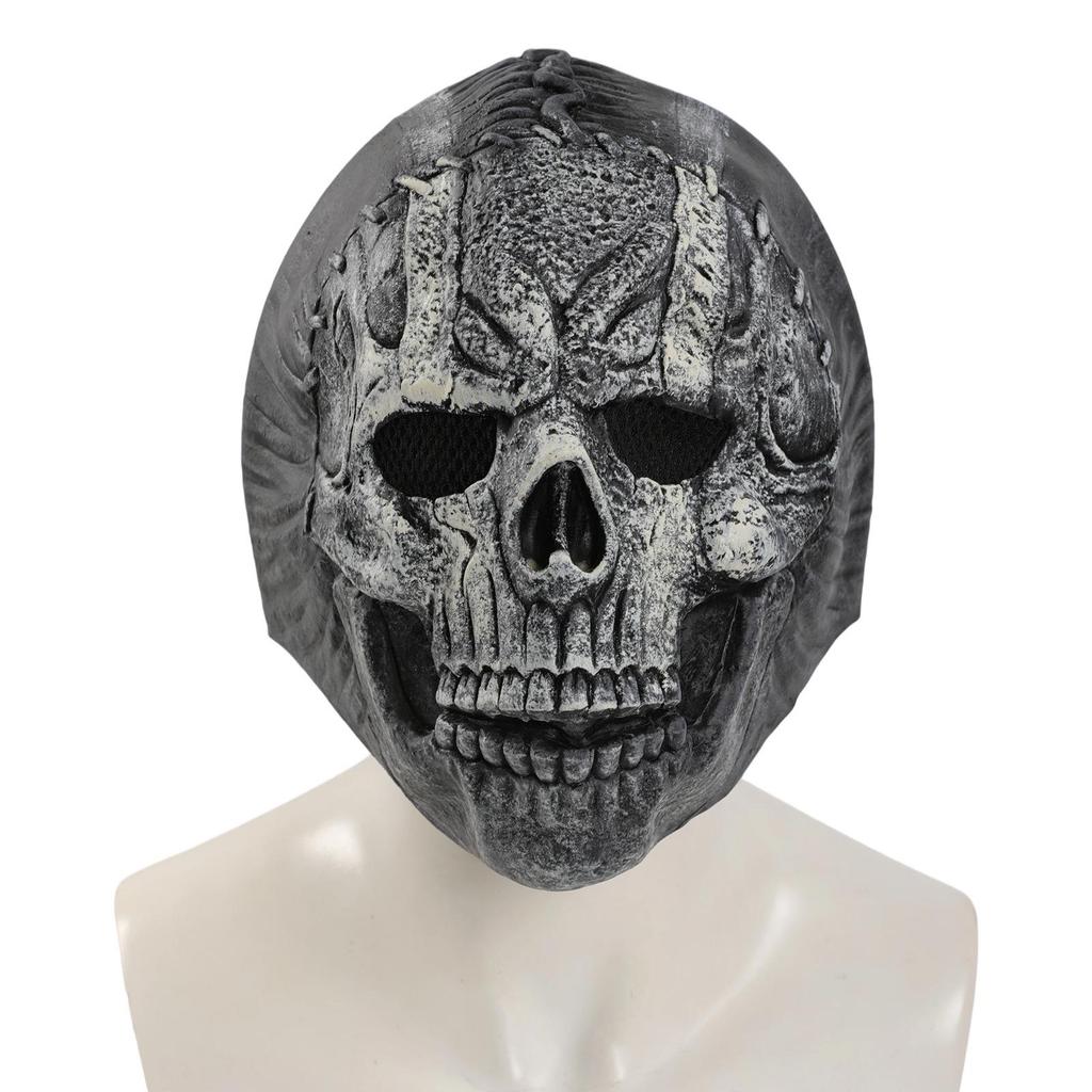 Skull Ghost Latex Mask Headgear - Call of Duty MWII Cosplay