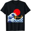 Golden Gate Bridge und die Große Welle San Francisco Japanisches T-Shirt
