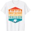 Alaskan Glacier Mountains Landscape Bear Animal Retro Alaska T-Shirt
