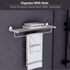 Stainless Steel Towel Holder In Bathroom/Cloth Hanger for Bathroom/Towel Rack/Bathroom Accessories - Oreva (Chrome)