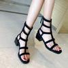 Fashion With Medium Heels Outdoor Woman Shoes Designer Summer 2025 Comfortable Vip Sandals for Women Chic and Elegant Pvc Sandal Sales