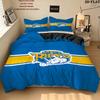 Leeds Rhinos Pattern Bedding Quilt Set Quilt Cover Pillowcase Home Birthday Gift(1 * Duvet Cover + 2 * Pillowcase, Without Core)