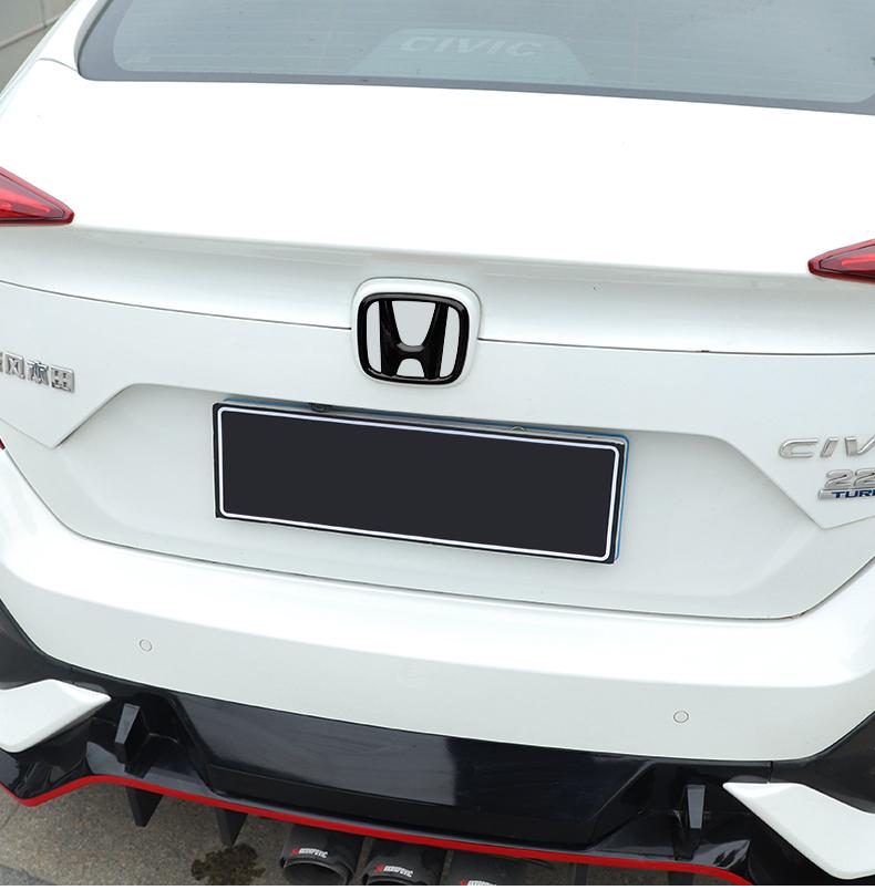 Car Front Grille Trunk Emblem Sticker Auto Steering Wheel Accessories For Honda Civic Accord 8th 9th 9.5th 10th 11th Generation