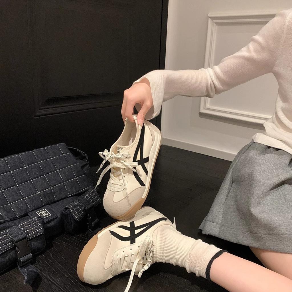 Gris Pictorial~ Uncle Wen has the same height-increasing thick-soled Forrest Gump training shoes, women's ugly cute shoes, white shoes, casual board