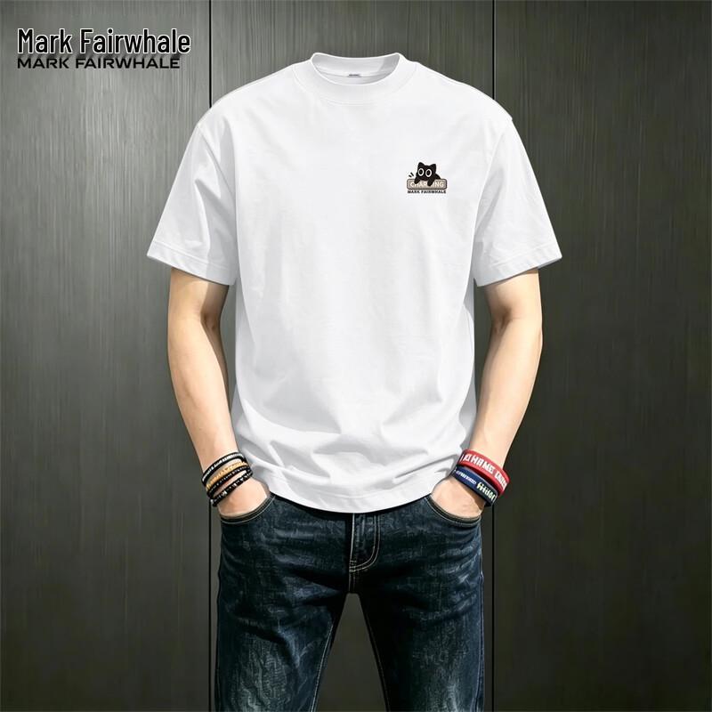 Mark Hua Fei Men s Loose Fit Pure Cotton Short Sleeve T-Shirt L