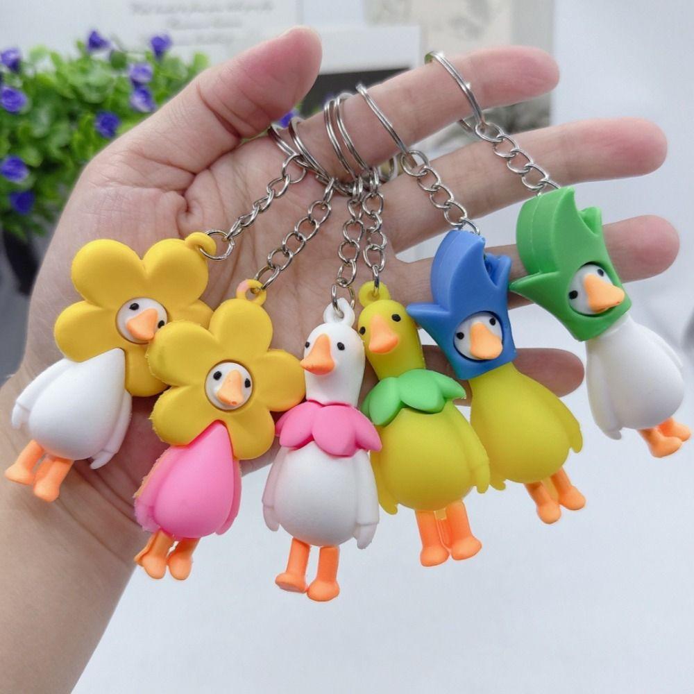 Cartoon Key Ring Personalised Duck Keychain Cute Animal Keychain Car Key Decoration
