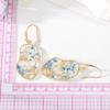 Abstract Face Pendant Earrings Geometric Face Dry Flower Earrings Dangle Earrings Alloy Material Gift for Girlfriends