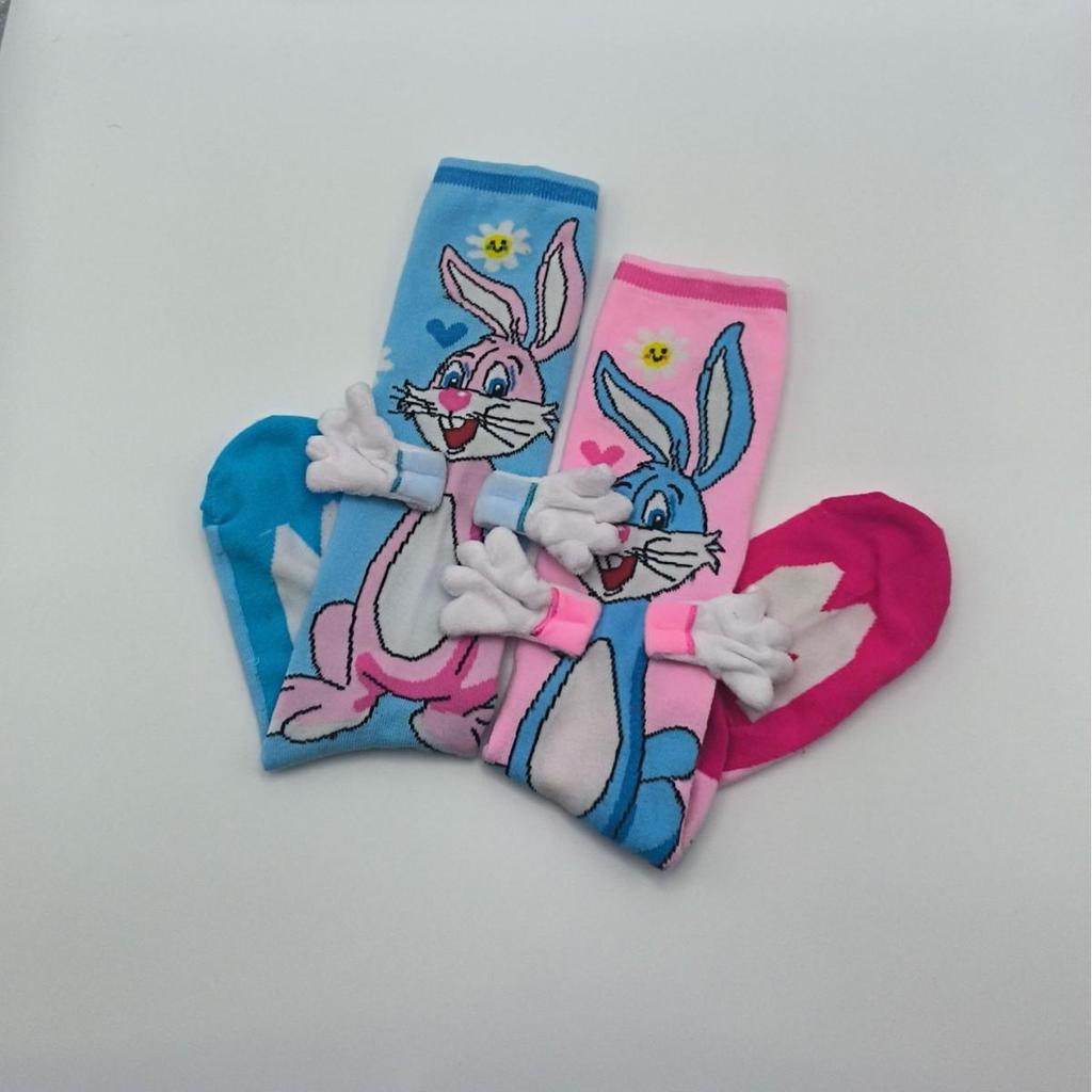 Trendy Cartoon Bow Socks for Girls - Fun, Personality-filled Dog and Princess Designs
