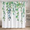 Floral Shower Curtains Garden Watercolour Flowers Plant Leaves Modern Minimalist Bath Curtain Polyester Fabric Bathroom Decor