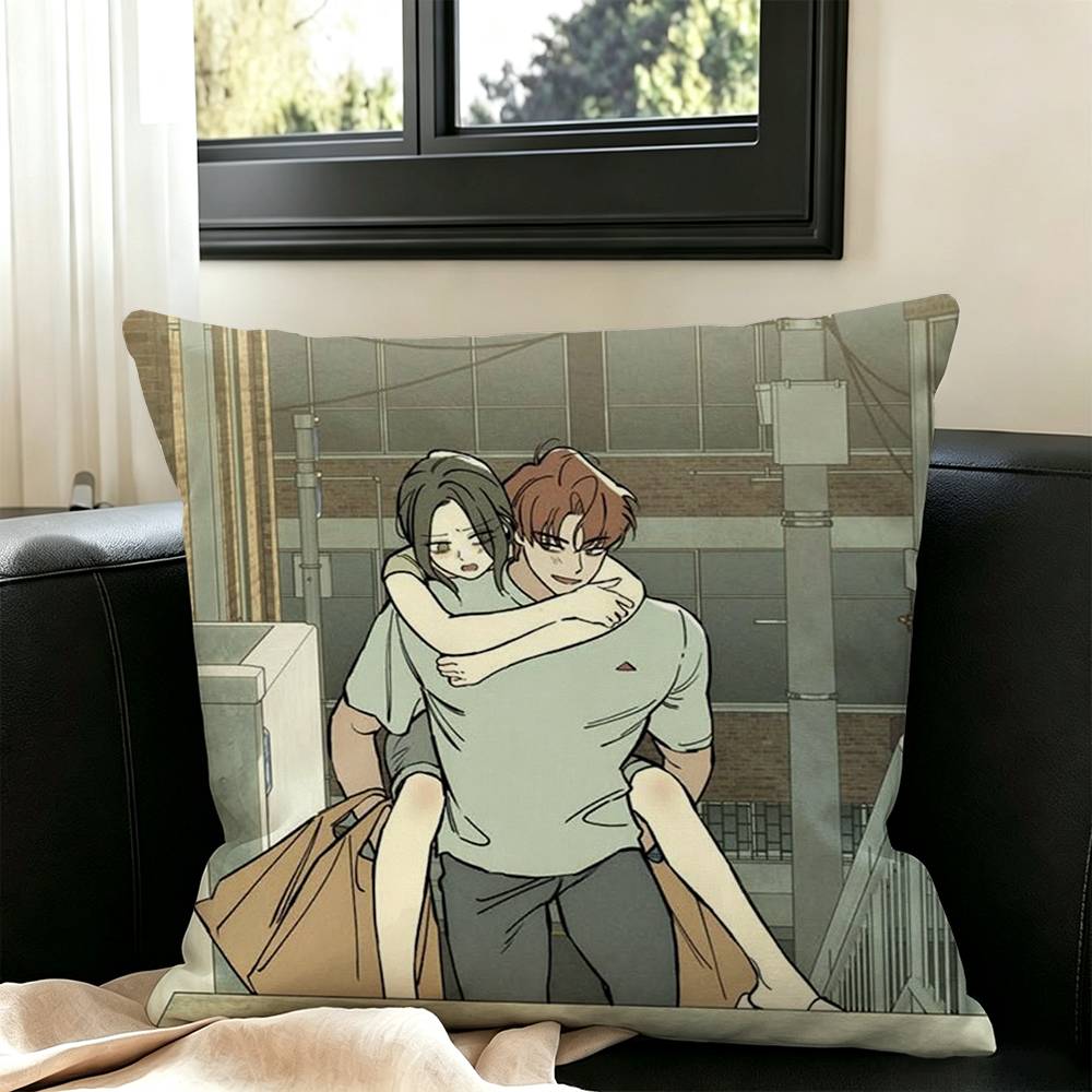 Tears on a Withered Flower Square Pillow Case Square Double-Sided Sofa Cushion Cover Bedroom Bedside Pillow