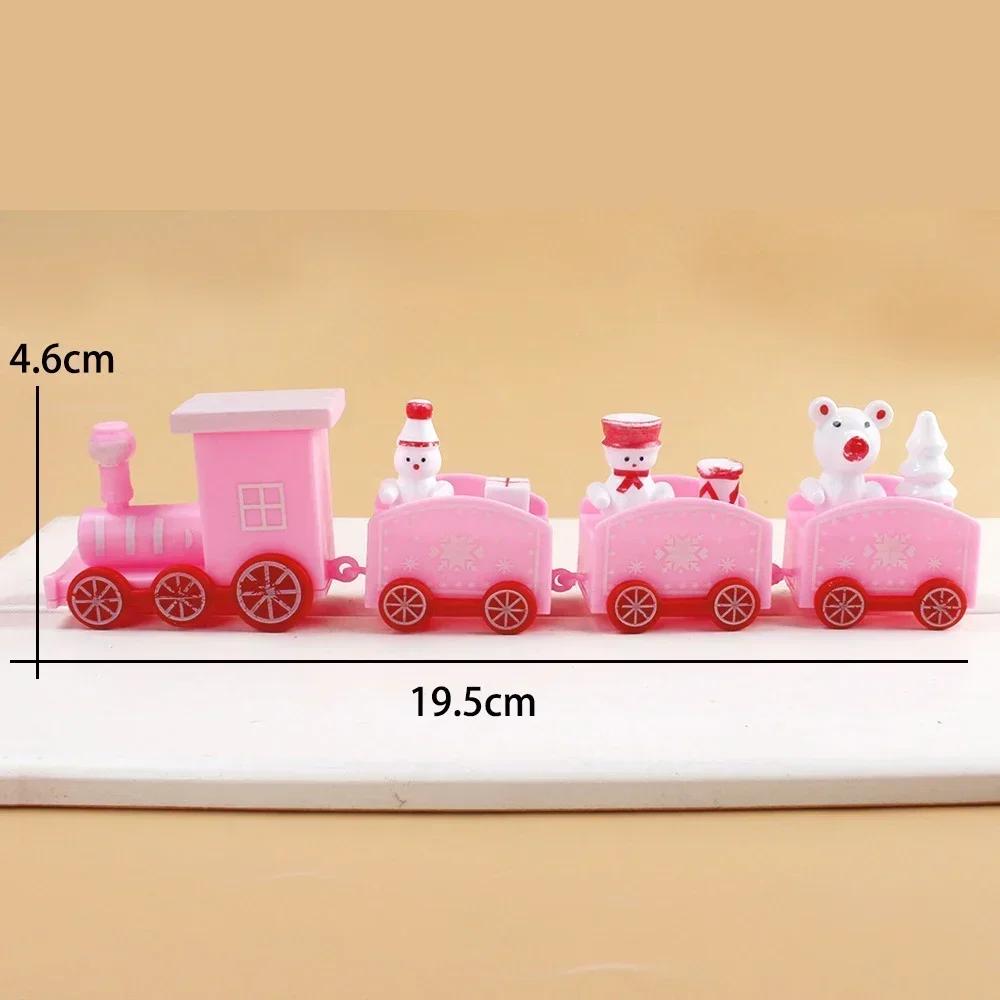 

Plastic Christmas Train 2025 Christmas Decorations for Home Xmas Navidad Noel Gifts Christmas Ornament New Year 2025 рожевий