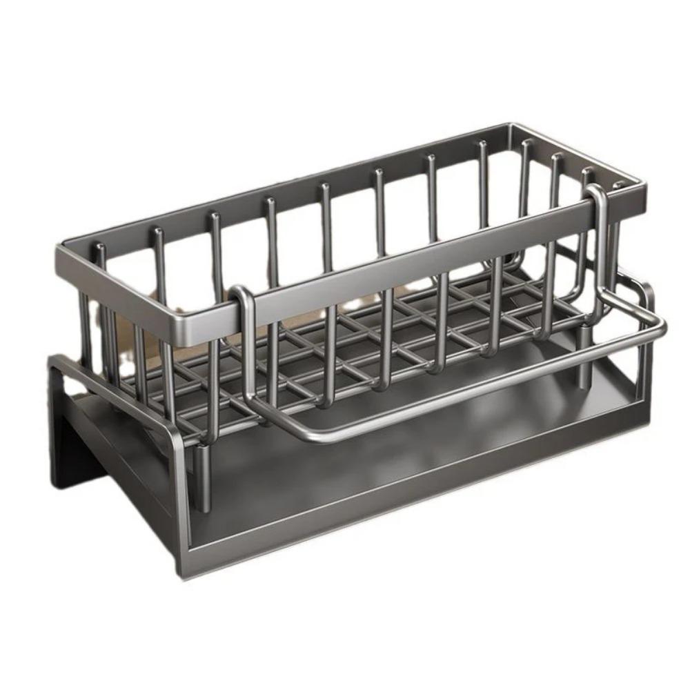 Kitchen Sink Drain Rack Organizer ABS Plastic Self-draining Sink Shelf Soap Sponge Holder Dishcloth Towel Rack Filter Basket
