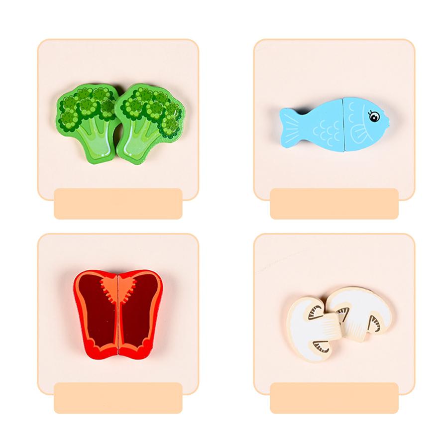 1 Set Montessori Children Fruit Cutting Toys for Girls Boy Fine Motor Training Playing House  Kitchen and Vegetable Cutting Toys